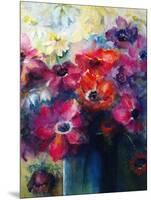 Caen Anemones with Daisies-Karen Armitage-Mounted Premium Giclee Print