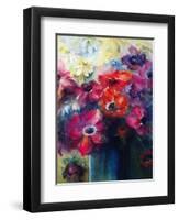 Caen Anemones with Daisies-Karen Armitage-Framed Giclee Print