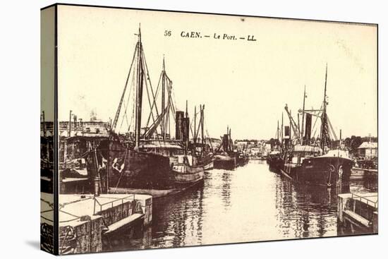 Caen Calvados, Le Port, Hafenpartie, Schiffe Garant-null-Stretched Canvas