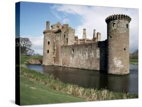 Caerlaverock Castle, Dating from the 13th Century, Dumfriesshire, Scotland, United Kingdom-Jennifer Fry-Stretched Canvas