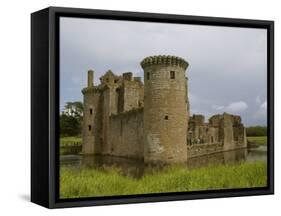 Caerlaverock Castle, Near Dumfries,Dumfries and Galloway, Scotland, United Kingdom, Europe-Richardson Rolf-Framed Stretched Canvas