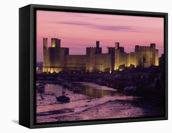 Caernarfon (Caernarvon) Castle, Unesco World Heritage Site, Gwynedd, Wales, United Kingdom-Adam Woolfitt-Framed Stretched Canvas