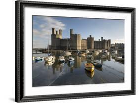 Caernarfon Castle,Unesco World Heritage Site, on the River Seiont-Stuart Black-Framed Photographic Print