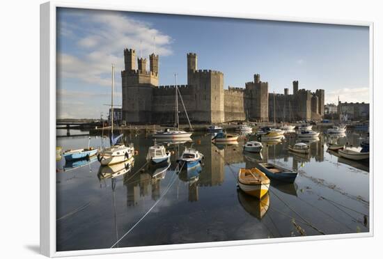 Caernarfon Castle,Unesco World Heritage Site, on the River Seiont-Stuart Black-Framed Photographic Print