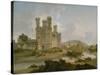 Caernarvon Castle, 1792 (Oil on Canvas)-Julius Caesar Ibbetson-Stretched Canvas