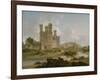 Caernarvon Castle, 1792 (Oil on Canvas)-Julius Caesar Ibbetson-Framed Giclee Print