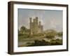 Caernarvon Castle, 1792 (Oil on Canvas)-Julius Caesar Ibbetson-Framed Giclee Print