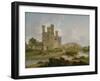 Caernarvon Castle, 1792 (Oil on Canvas)-Julius Caesar Ibbetson-Framed Giclee Print