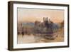 Caernarvon Castle, North Wales, 1836 (W/C, Gouache and Black Chalk on White Paper)-Samuel Palmer-Framed Giclee Print