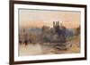 Caernarvon Castle, North Wales, 1836 (W/C, Gouache and Black Chalk on White Paper)-Samuel Palmer-Framed Giclee Print