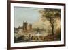 Caernarvon Castle, with a Harper in the Foreground-Paul Sandby-Framed Giclee Print