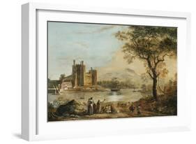 Caernarvon Castle, with a Harper in the Foreground-Paul Sandby-Framed Giclee Print