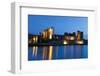 Caerphilly Castle at Dusk, Wales, Gwent, United Kingdom, Europe-Billy Stock-Framed Photographic Print