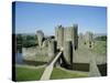 Caerphilly Castle, Glamorgan, Wales, UK, Europe-Adina Tovy-Stretched Canvas