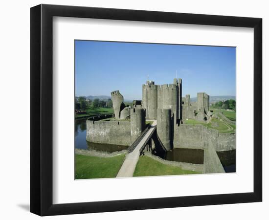 Caerphilly Castle, Glamorgan, Wales, UK, Europe-Adina Tovy-Framed Photographic Print