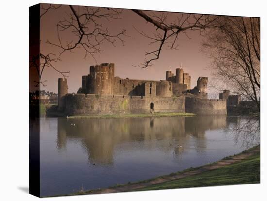 Caerphilly Castle in southern Wales, United Kingdom-Alan Klehr-Stretched Canvas