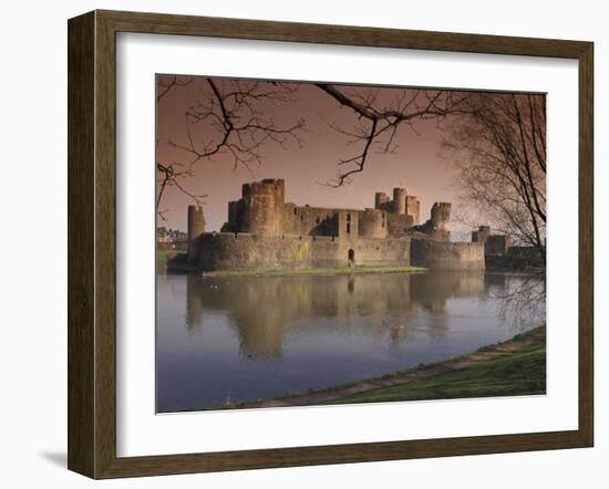 Caerphilly Castle in southern Wales, United Kingdom-Alan Klehr-Framed Photographic Print