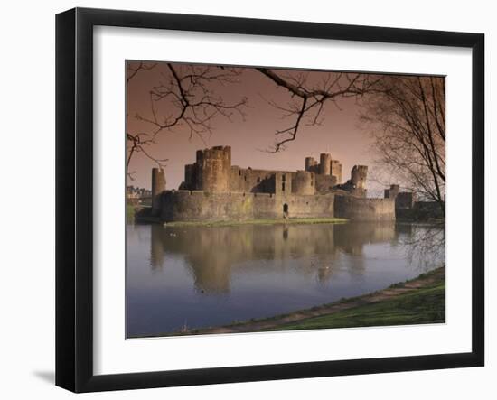 Caerphilly Castle in southern Wales, United Kingdom-Alan Klehr-Framed Photographic Print