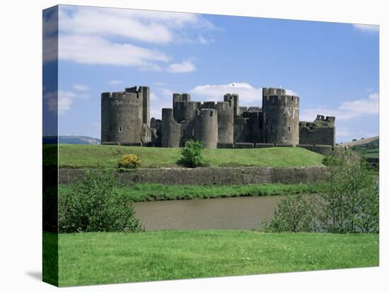 Caerphilly Castle, Mid-Glamorgan, Wales, United Kingdom-Roy Rainford-Stretched Canvas