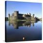 Caerphilly Castle-Charles Bowman-Stretched Canvas