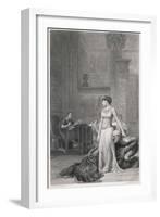 Caesar and Cleopatra-J.l. Gerome-Framed Art Print