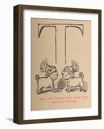 'Caesar and Pompey very much alike especially Pompey', 1852-John Leech-Framed Giclee Print