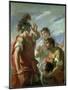 Caesar before Alexandria, 1724-25 (Oil on Canvas)-Giovanni Antonio Pellegrini-Mounted Giclee Print
