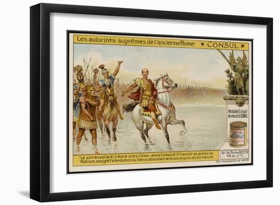 Caesar Crosses Rubicon-null-Framed Art Print