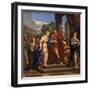 Caesar Giving Cleopatra the Throne of Egypt, C.1637-Pietro da Cortona-Framed Giclee Print