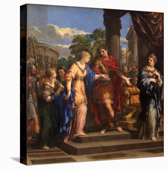 Caesar Giving Cleopatra the Throne of Egypt, C.1637-Pietro da Cortona-Stretched Canvas