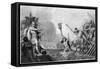 Caesar Invades Britain-A. Warren-Framed Stretched Canvas