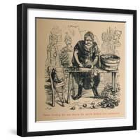 'Caesar looking for the Pearls for which Britain was celebrated', c1860, (c1860)-John Leech-Framed Giclee Print