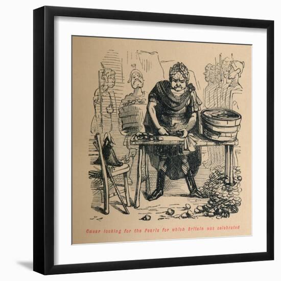 'Caesar looking for the Pearls for which Britain was celebrated', c1860, (c1860)-John Leech-Framed Giclee Print