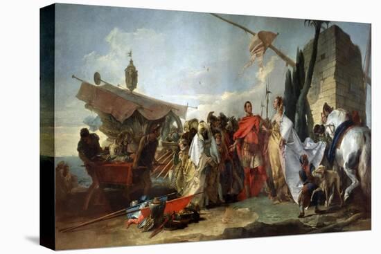 Caesar Meeting Cleopatra, 1747-Giovanni Domenico Tiepolo-Stretched Canvas