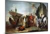 Caesar Meeting Cleopatra, 1747-Giovanni Domenico Tiepolo-Mounted Giclee Print