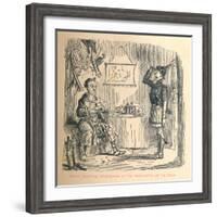 'Caesar receiving intelligence of the Destruction of his Fleet', c1860, (c1860)-John Leech-Framed Giclee Print