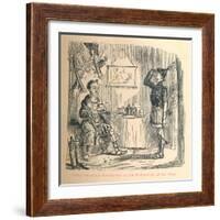 'Caesar receiving intelligence of the Destruction of his Fleet', c1860, (c1860)-John Leech-Framed Giclee Print