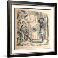 'Caesar receiving intelligence of the Destruction of his Fleet', c1860, (c1860)-John Leech-Framed Giclee Print