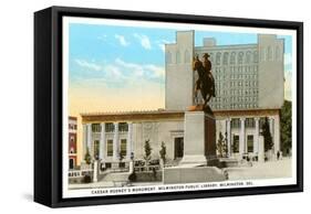 Caesar Rodney Statue, Wilmington, Delaware-null-Framed Stretched Canvas