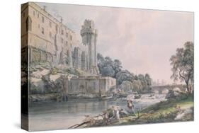 Caesar's Tower and Part of Warwick Castle-Paul Sandby-Stretched Canvas
