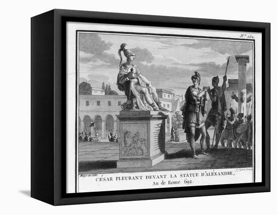 Caesar Weeps Before the Statue of Alexander-Augustyn Mirys-Framed Stretched Canvas