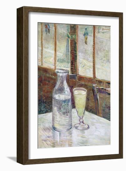 Caf‚ Table with Absinthe-Vincent van Gogh-Framed Giclee Print