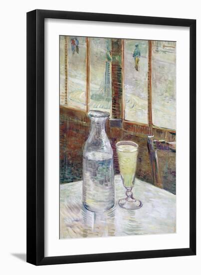 Caf‚ Table with Absinthe-Vincent van Gogh-Framed Giclee Print