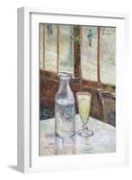 Caf‚ Table with Absinthe-Vincent van Gogh-Framed Giclee Print