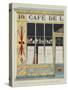 Cafe, 10 Rue Hauteville-Pierre Antoine Leboux De La Mesangere-Stretched Canvas