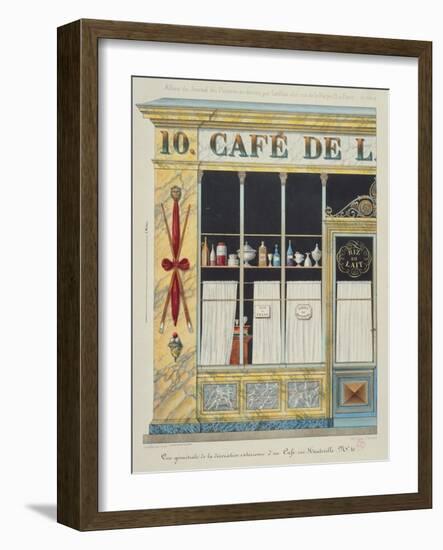 Cafe, 10 Rue Hauteville-Pierre Antoine Leboux De La Mesangere-Framed Giclee Print