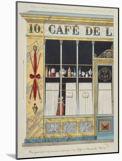 Cafe, 10 Rue Hauteville-Pierre Antoine Leboux De La Mesangere-Mounted Giclee Print