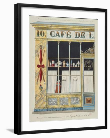 Cafe, 10 Rue Hauteville-Pierre Antoine Leboux De La Mesangere-Framed Giclee Print