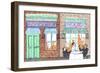 Cafe, 2017-Charlotte Orr-Framed Giclee Print