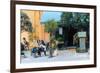 Cafe, Aix-En-Provence, 1999-Trevor Neal-Framed Giclee Print